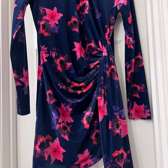 Velvet Floral Dress - Picture 4 of 4